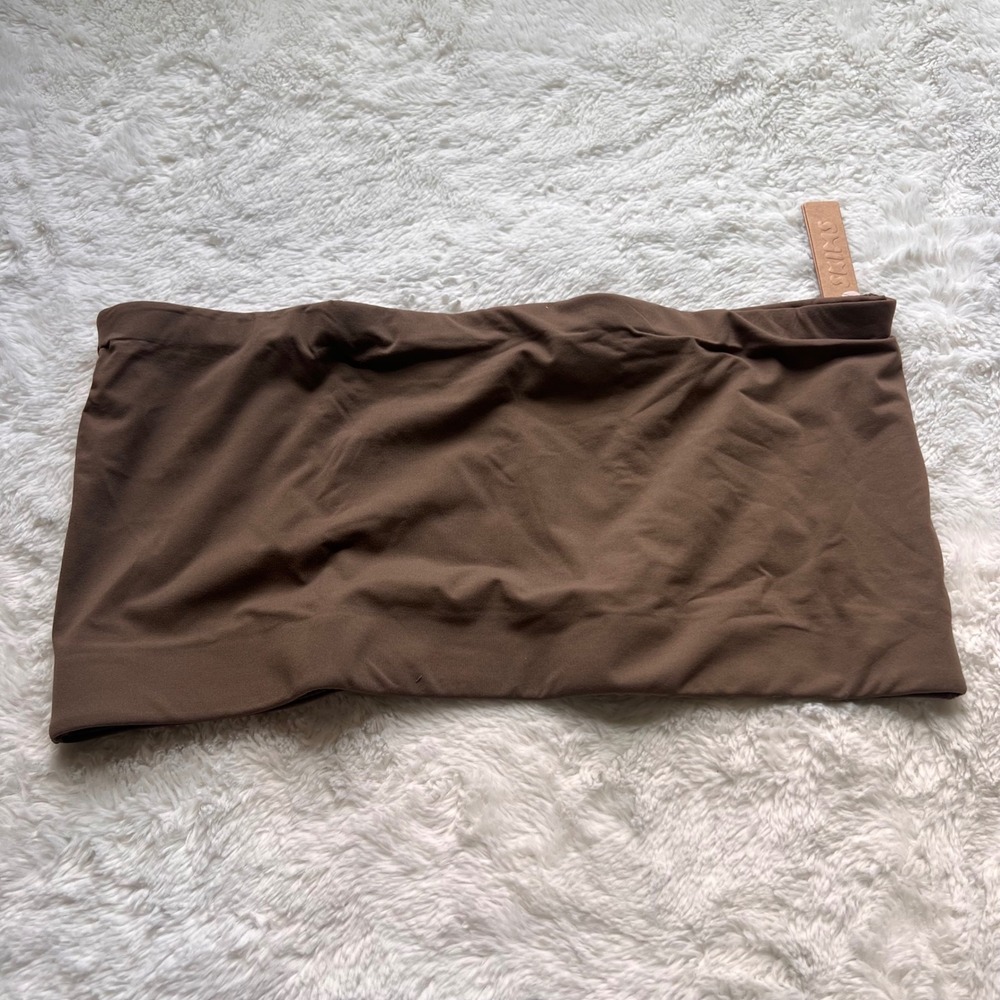 SKIMS Fits Everybody Bandeau Bra Oxide Brown Strapless BR-BND-2026 Size 3X NWT